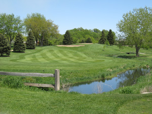 creek running next to fairway